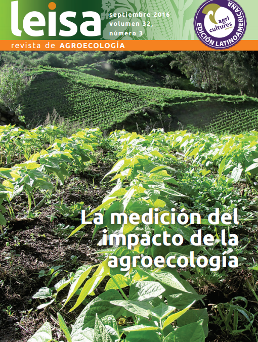 Revista Leisa - la medición del impacto de la agroecología - capa